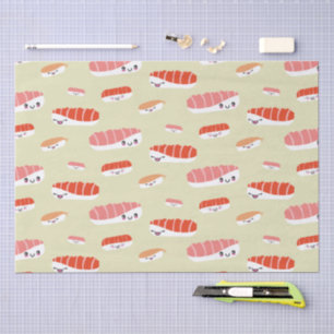 Papel De Seda Lindo patrón japonés de nigiri de sushi