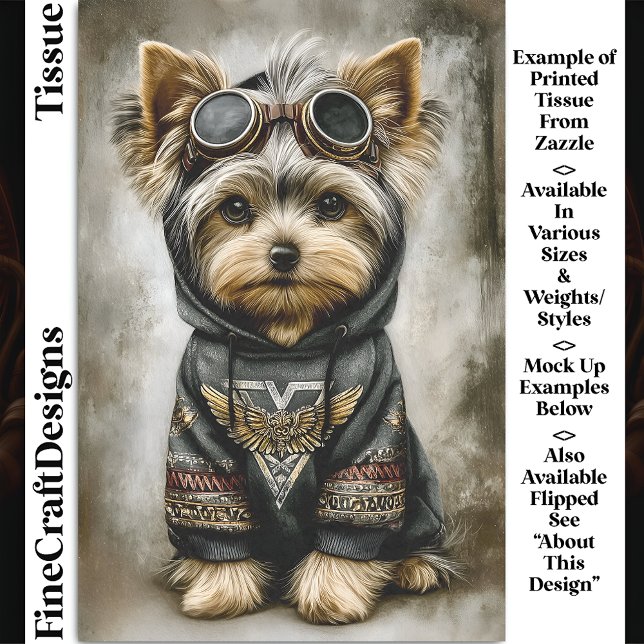 Papel De Seda Lindo perro urbano steampunk con capucha DS3R deco (Subido por el creador)