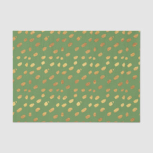 Papel De Seda Lindo verde y dorado