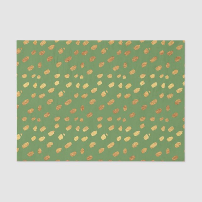 Papel De Seda Lindo verde y dorado (Anverso)