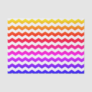Papel De Seda Lindo y colorido Chevron Zig Zag Patrón arcoiris