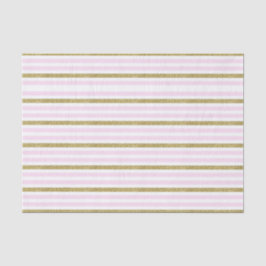 Papel De Seda Líneas de brillo rosa y dorado