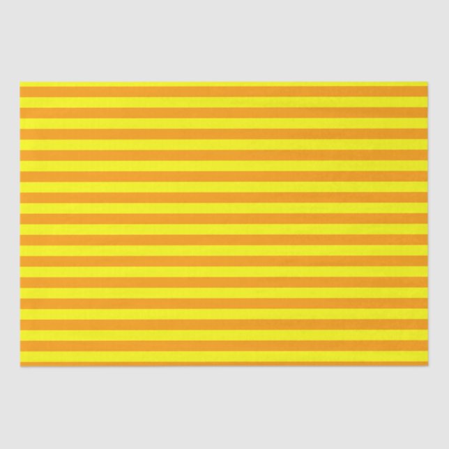 Papel De Seda Líneas de rayas Naranjas amarillas (Anverso)