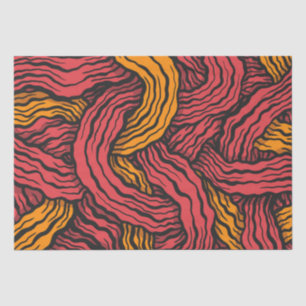 Papel De Seda Líneas rojas y amarillas