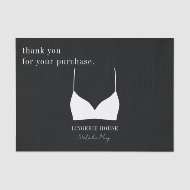 Papel De Seda Lingerie Boutique gracias (Anverso)