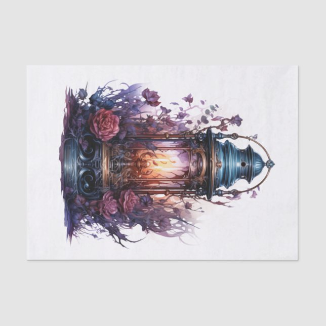 Papel De Seda Linterna gótica de arte para decorar (Anverso)