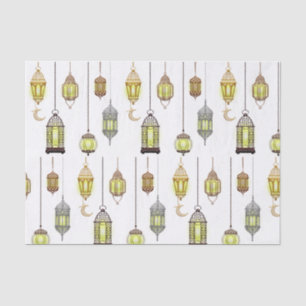 Papel De Seda Linternas Ramadán Mubarak Oriental Árabe Musulmán