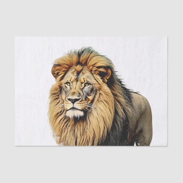 Papel De Seda Lion Decoupage Tissue Paper (Anverso)