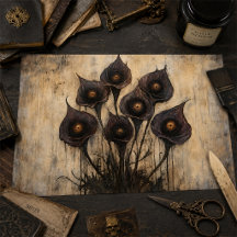 Lirio de Calla Gótico con Ojos Fantasía Oscura Dec