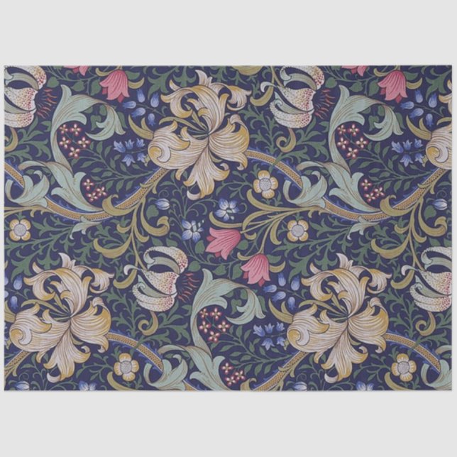 Papel De Seda Lirio dorado, William Morris (Anverso)