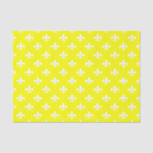 Papel De Seda Lirios blancos sobre amarillo