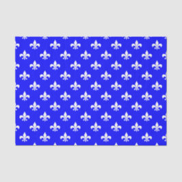 Papel De Seda Lirios blancos sobre azul