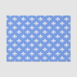 Papel De Seda Lirios blancos sobre azul centaurea