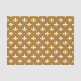 Papel De Seda Lirios blancos sobre dorado mate