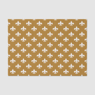 Papel De Seda Lirios blancos sobre dorado mate