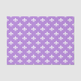 Papel De Seda Lirios blancos sobre fondo púrpura lavanda