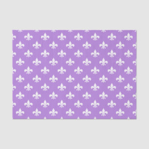 Papel De Seda Lirios blancos sobre fondo púrpura lavanda