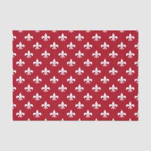 Papel De Seda Lirios blancos sobre fondo rojo oscuro