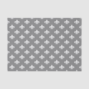 Papel De Seda Lirios blancos sobre gris medio
