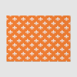 Papel De Seda Lirios blancos sobre naranja