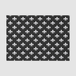 Papel De Seda Lirios blancos sobre negro