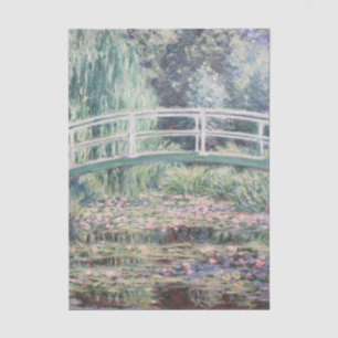 Papel De Seda Lirios de agua blancos de Claude Monet