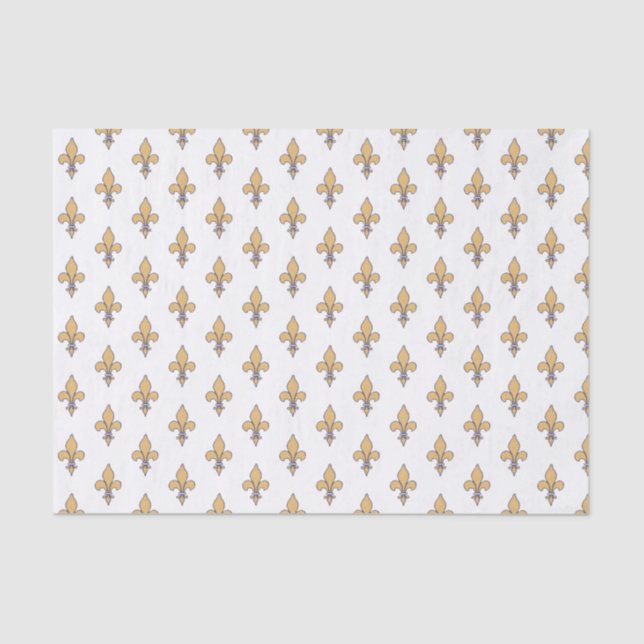 Papel De Seda Lirios de oro Fleur de Lis Clase Real Francesa Fra (Anverso)