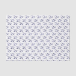 Papel De Seda Litografía de dibujo de perezoso #1 Azul