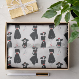 Papel De Seda Little Black Dress Fashion Line Art Pattern