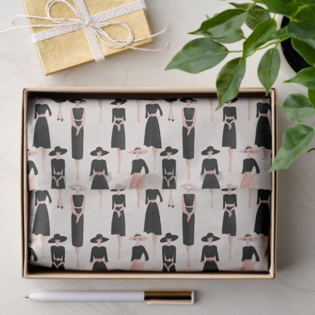 Papel De Seda Little Black Dress Society Custom Blush Accent (Regalo )