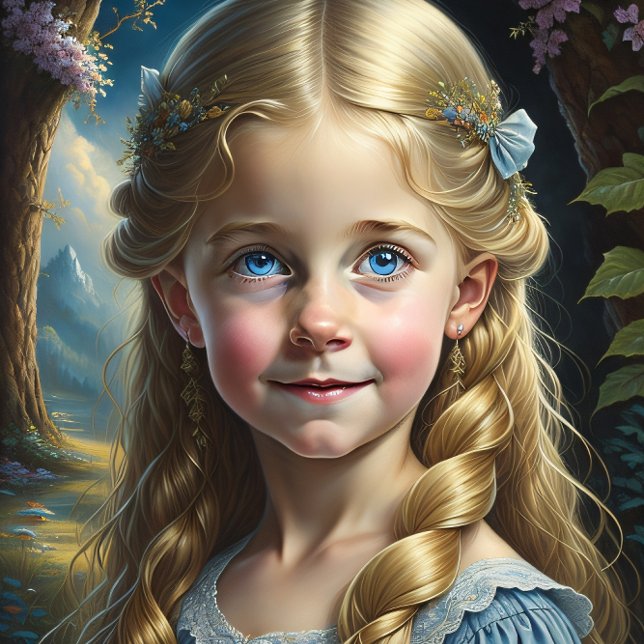 Papel De Seda Little blond girl with blue dress v1 (Subido por el creador)