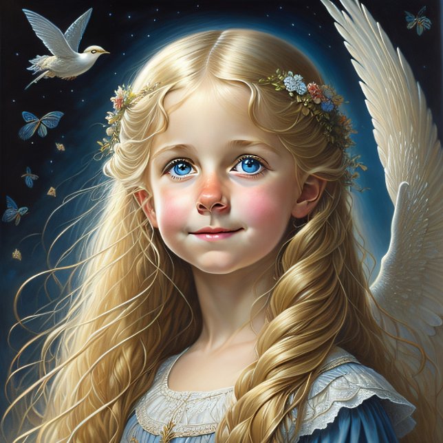 Papel De Seda Little blond girl with blue dress v2 (Subido por el creador)
