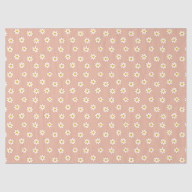 Papel De Seda Little Daisies - dusty apricot  (Anverso)