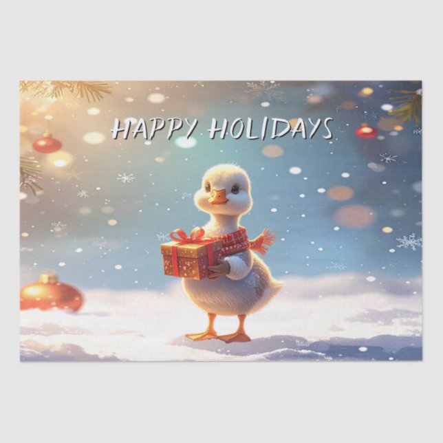 Papel De Seda Little Duck Holiday Tissue Paper (Anverso)