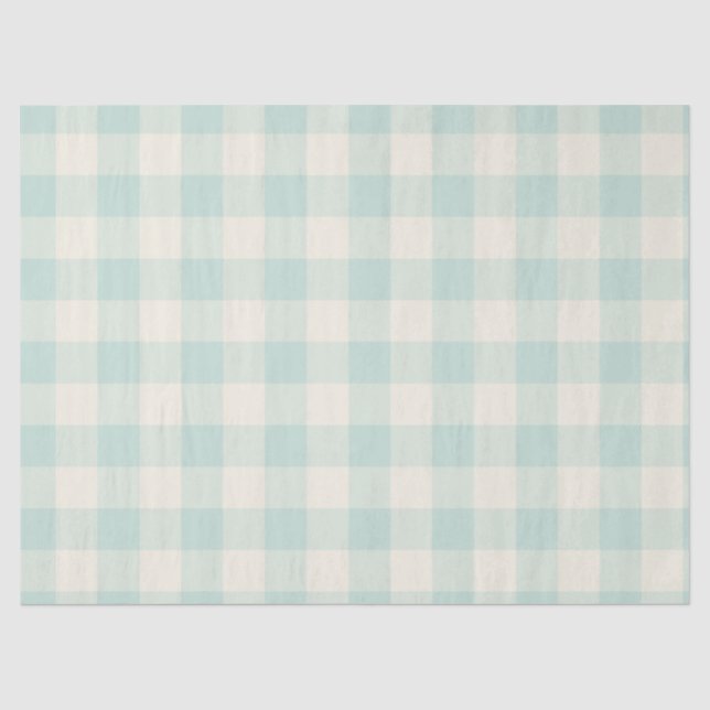 Papel De Seda Little One Buffalo Check - suave teal (Anverso)