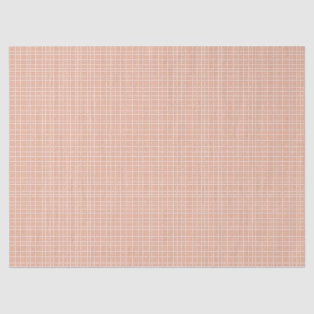 Papel De Seda Little One Hand Drawn Grid - dusty apricot (Anverso)
