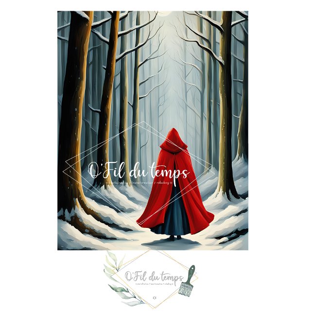 Papel De Seda Little red ridding hood Winter Walk Decoupage (Subido por el creador)