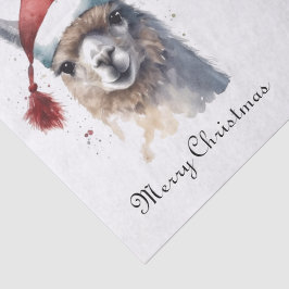 Papel De Seda Llama de Navidad sombrero de Santa con texto perso