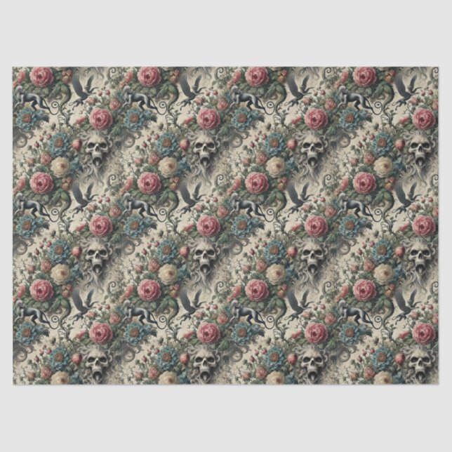 Papel De Seda Llamada a la galería nocturna - victoriano gótico (Anverso)