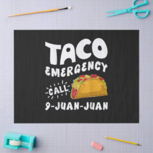 Papel De Seda  Llamada de Emergencia Taco 9 Juan Juan Divertido 