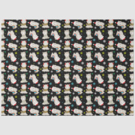 Papel De Seda Llamas festivas a los navidades en negro