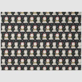 Papel De Seda Llamas festivas a los navidades en negro