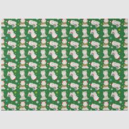 Papel De Seda Llamas festivas a los navidades en verde