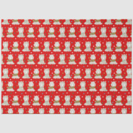 Papel De Seda Llamas festivas navidades en rojo