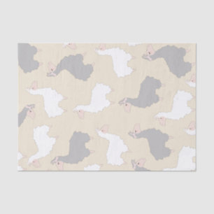 Papel De Seda Llamas grises y blancas mullidas