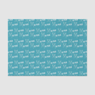 Papel De Seda Llamativo patrón de llama divertido azul