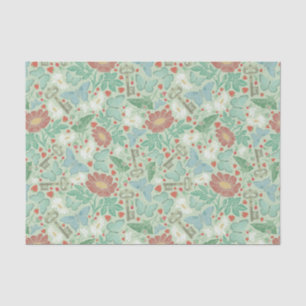 Papel De Seda Llave Antigua Mariposa Vintage Luz de Margarita Bl