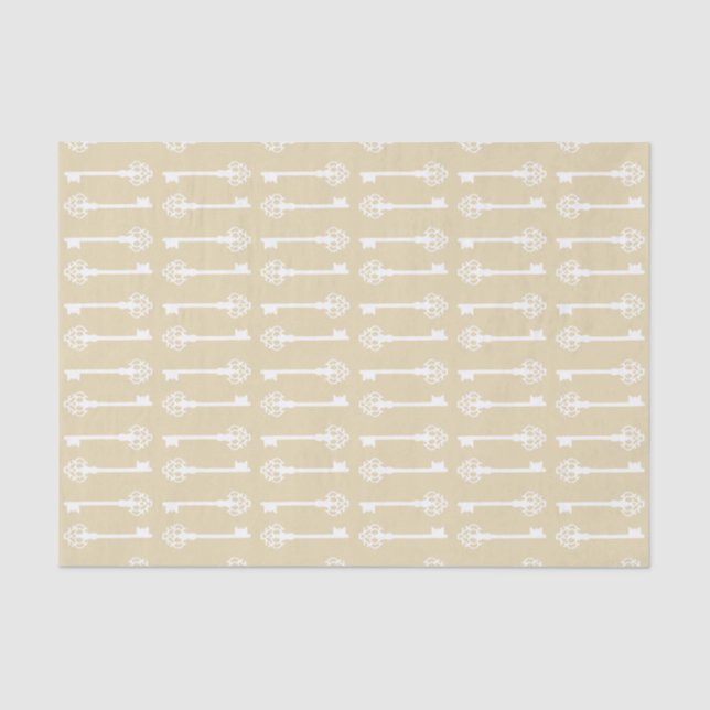Papel De Seda Llaves del Victorian de la cera de abejas (Anverso)