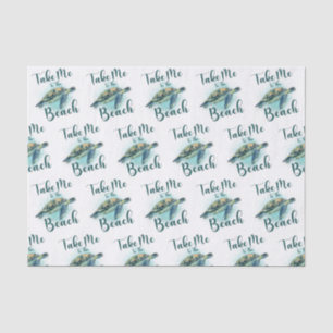 Papel De Seda Llévame a la playa, tortuga marina