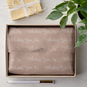 Papel De Seda Llevándote Alegría Beige Cálido a Canela Acogedo